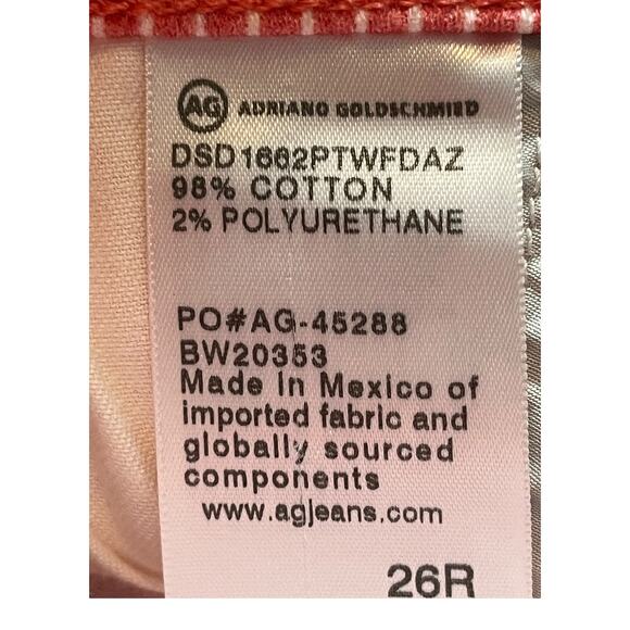 AG Adriano Goldschmied jeans Jodi Pinstripe high waist slim crop flare size 26 - Picture 8 of 9